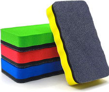 Cancellino Lavagna Magnetica Bianca, 4 Gomma Secco Cancellino Lavagna Gesso Magn