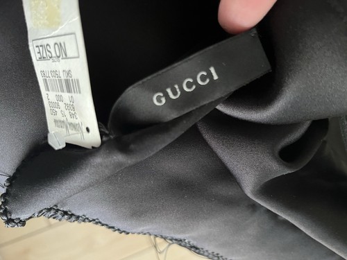 Sciarpa seta nera gucci - sciarpa,