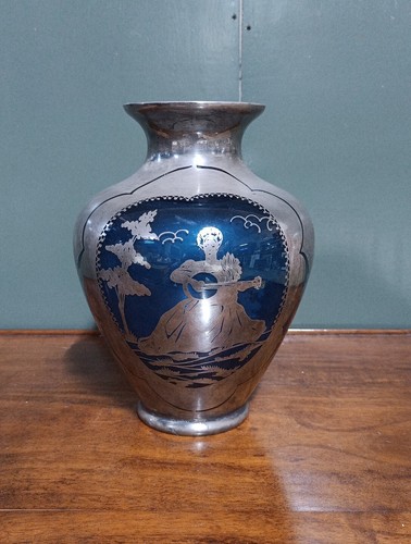 Vaso vetro blu - vetro, in