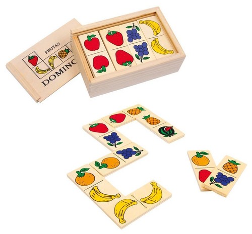 Domino legno frutta - in,