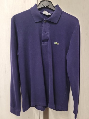 Polo lacoste manica lunga blu - polo,