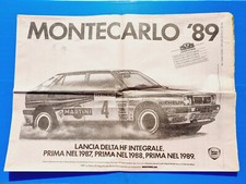GAZZETTA DELLO SPORT 3 FEBBRAIO 1989 PAGINA LANCIA DELTA HF INTEGRALE MONTECARLO