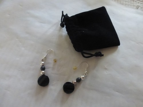 Boucle oreille perle métal - boucle,