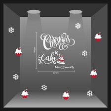 vetrofanie natalizie vetrine bar torte cakes dolci natale pasticceria b0927