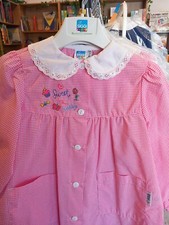 Grembiule scuola bambina asilo materna quadretti rosa SIGGI Taglia 3 Anni 98 Cm
