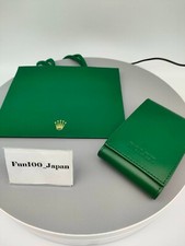 Orologio ROLEX originale limitato in pelle verde marsupio porta orologi e shopper lusso