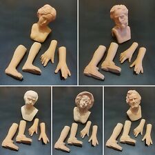 Kit Teste Mani Piedi grezzi pastori personaggi presepe in Terracotta cm 18/20 !!