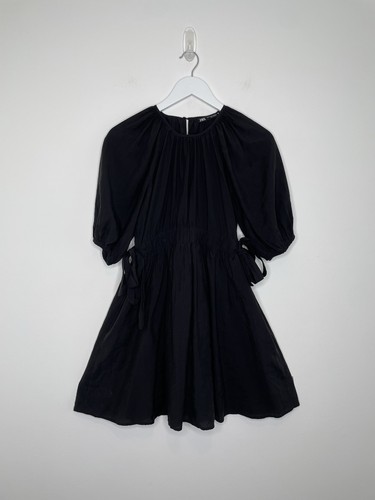 Zara mini abito nero maniche - nero, a