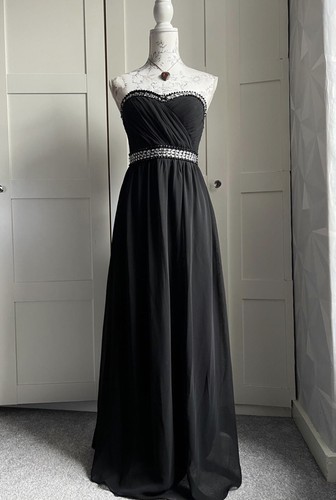 Abito sera nero chiffon - sera, 10