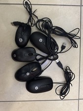 5x MOUSE HP OTTICO con FIlo USB Per PC COMPUTER NOTEBOOK - FUNZIONANTI