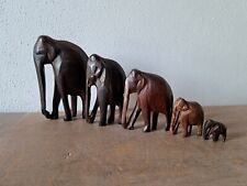 Famiglia Elefanti Legno Africa Artigianato Etnico