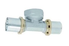 RACCORDO MULTIPINZA PRESSARE PER TUBO POLIETILENE MULTISTRATO PEX TEE FEMMINA