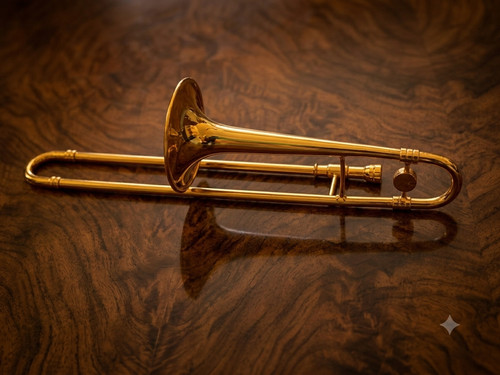 Trombone miniatura ottone - trombone,