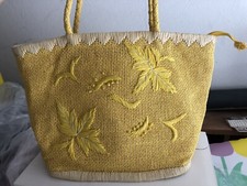 Borsa Mare Estiva in paglia gialla