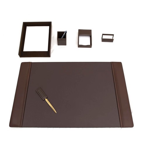 Set scrivania pelle 6 - scrivania, (6