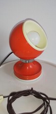 LAMPADA DA TAVOLO EYESBOLL SPACE AGE VINTAGE ROSSO DESIGN ANNI 70 GLOBO SNODO