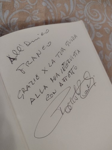 Autografato con dedica fausto - dedica,