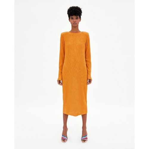 Zara senape midi vestito - zara,