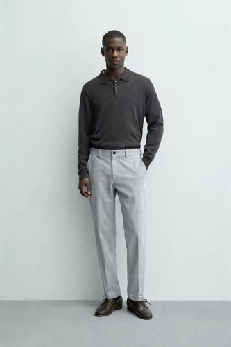 Zara uomo grigio melange - grigio,