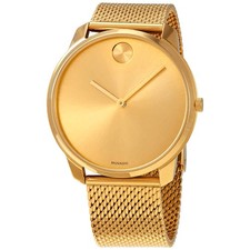 Orologio Uomo Movado Bold Quarzo Quadrante Oro Giallo Placcato Ioni 3600588