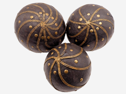 Palline vintage legno con - palline, in