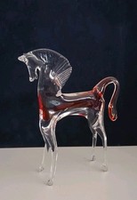Cavallo In Vetro Di Murano Lavorato A Mano Vintage Anni 70