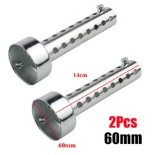 2X Tubo Scarico Moto Argento