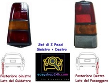 SET 2 FARO FANALE FANALINO POSTERIORE PER FIAT PANDA 750 86 STOP GRUPPO OTTICO
