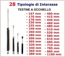 PISTONE molla a GAS Testine a OCCHIELLO 28 Tipi di Interasse - PISTONI RICAMBIO
