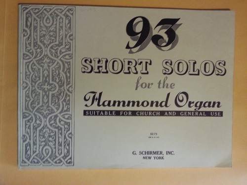 Short solos for the hammond - 93,