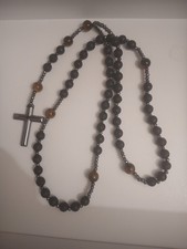 Collana ciondolo croce pietra