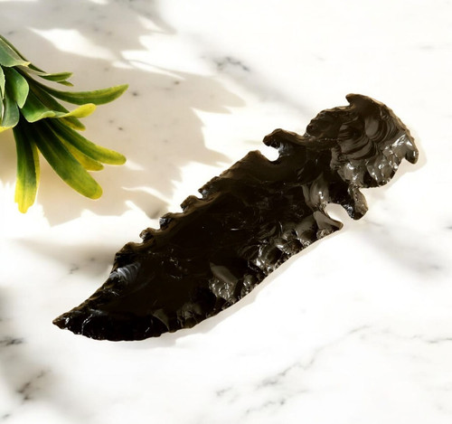 Coltello cristallo ossidiana - coltello,