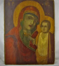 ANTICA ICONA RUSSA MADONNA DI