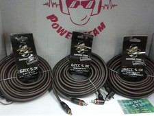 Kit 3 Coppie Cavi RCA Ground Zero  5 mt GZCC 5.3X Cavo Tripla Schermatura auto