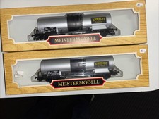 H0 2x - Liliput HO 225 59 - 4 assi. Carro cisterna argento ERMECO delle FFS - con scatola originale