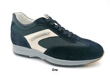 Scarpe uomo Cristiano Gualtieri 458TX sneakers eleganti sportive camoscio Blu