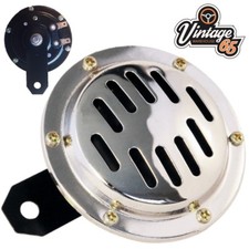 Auto D'Epoca Vintage Furgone & Moto Cromo Clacson 12v Doppio Terminale Griglia