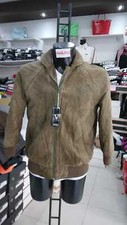 GIUBBOTTO GENUINE LEATHER Pelle Uomo Man Verde  VINTAGE tg M  MON1482LZ