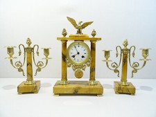 Antica Pendolo Orologio A Colonne Lampadario Aigle Napoleon III Clock Pendolo
