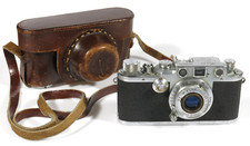 PRL) LEICA IIIC III C 1950 D.R.P. ERNST LEITZ WETZLAR FILM CAMERA + ELMAR 5/3,5