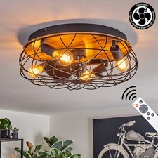 Plafoniera in metallo nero con