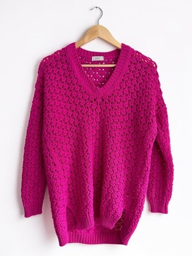 Maglione donna agnona rosa - maglione,