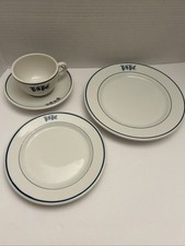 Siracusa CINA Ristorante Ware "PSPC" Pa Polizia di Stato Caffetteria 4 Pezzi Vintage