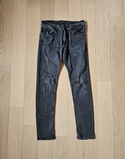 Jeans skinny strappati neri - skinny,