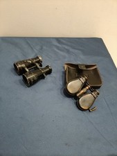 2X Binocolo Teatro Nautico WW1 WW2 Marina Alluminio Ottone Vintage 