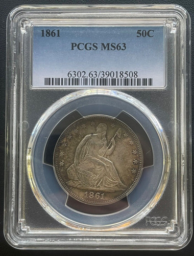 Mezzo dollaro liberty 1861 - mezzo,