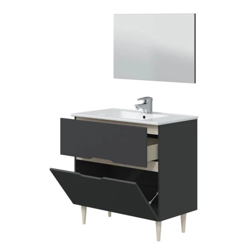 Mobile bagno rovere - bagno, grigio