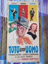 TOTO' TERZO UOMO LOCANDINA ORIGINALE Stampa anni 50 NO DVD