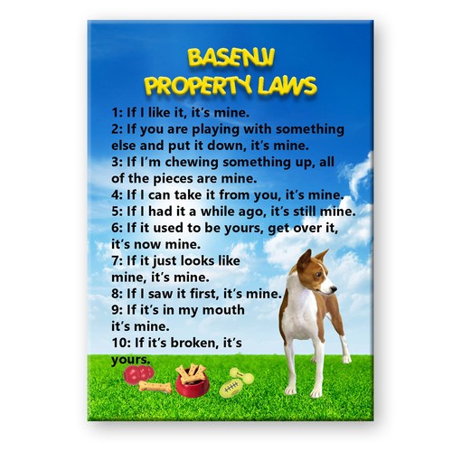 Magnete frigo basenji leggi - basenji,
