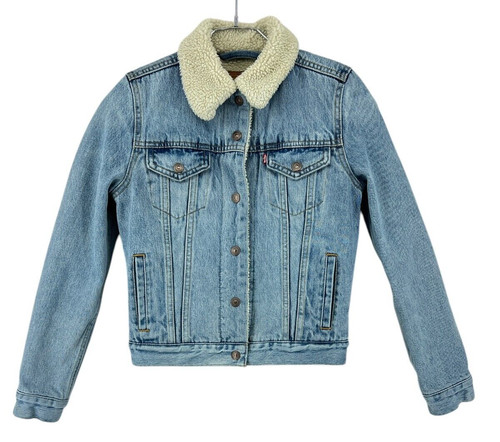 Giacca trucker denim sherpa - denim,